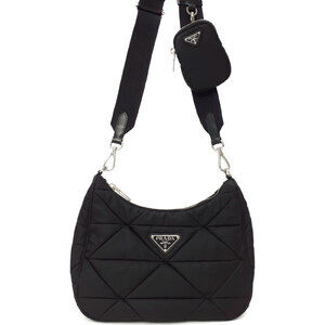 Prada Padded ReNylon Shoulder Crossbody Bag black